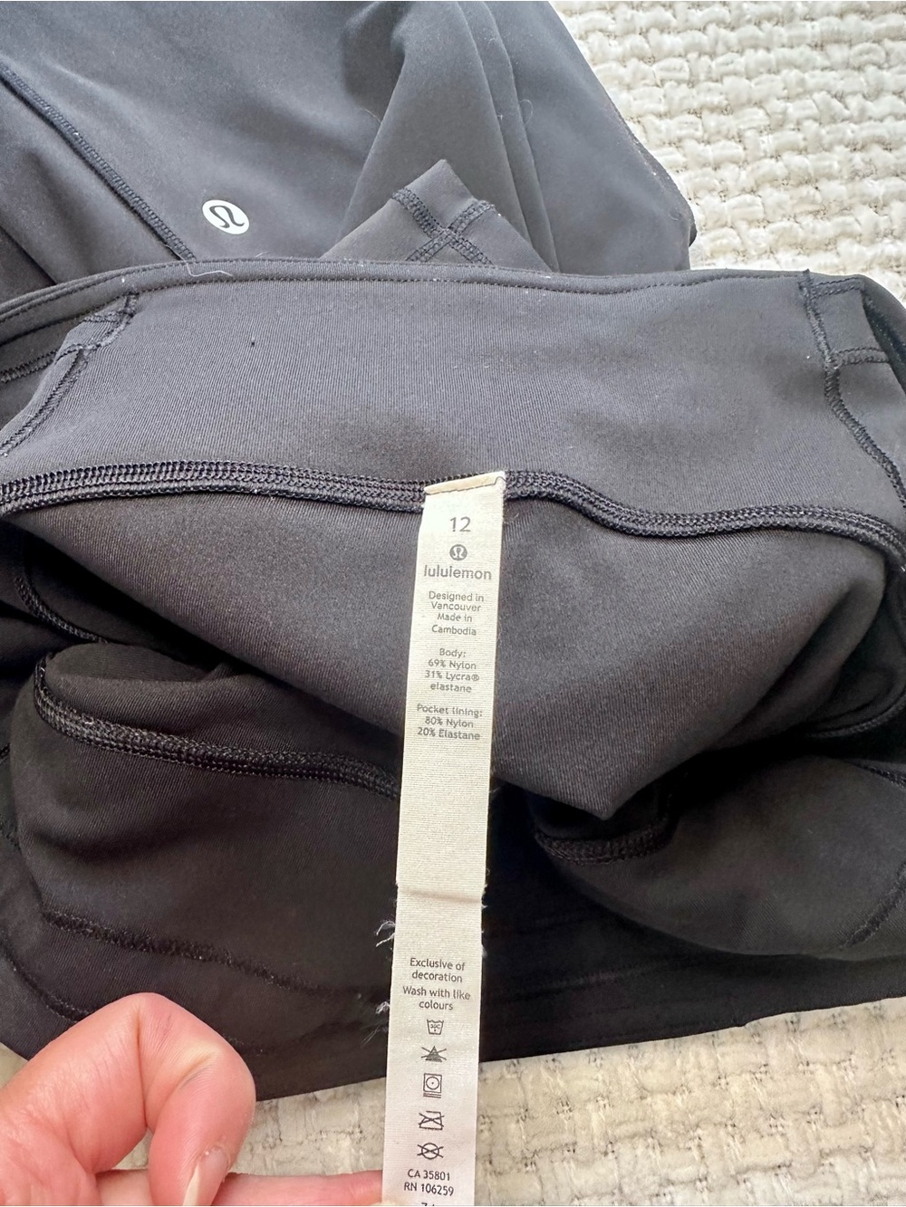 lululemon athletica Black Performance Leggings with Hidden Pocket - Picture 6 of 7